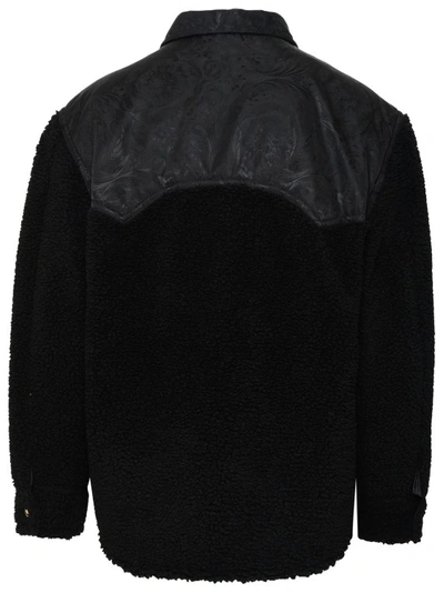 Shop Versace Black Fleece Jacket