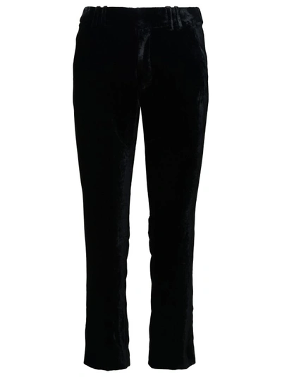 Shop Balmain Black Silk Blend Pants