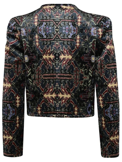 Shop Isabel Marant Valian' Multicolor Cotton Blend Jacket In Black