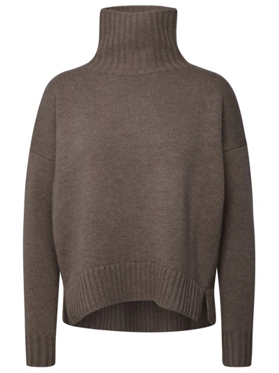 Shop Max Mara Gianna Beige Cashmere Blend Sweater In Grey