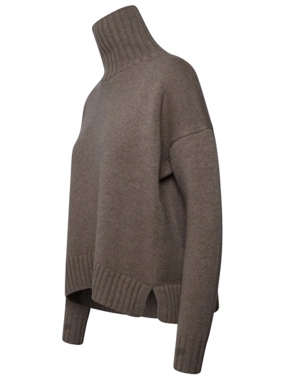 Shop Max Mara Gianna Beige Cashmere Blend Sweater In Grey