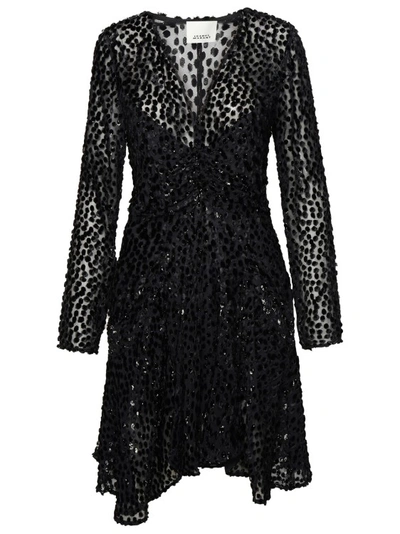 Shop Isabel Marant Usmara' Black Silk Blend Dress