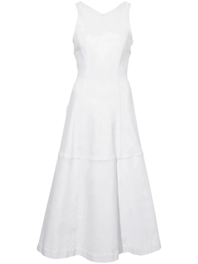 Shop Proenza Schouler White Label Arlet Sleeveless Dress In Stretch Twill In White