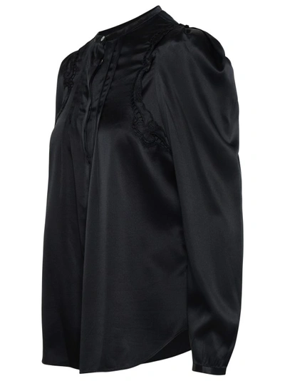 Shop Isabel Marant Joanea' Black Silk Blend Shirt