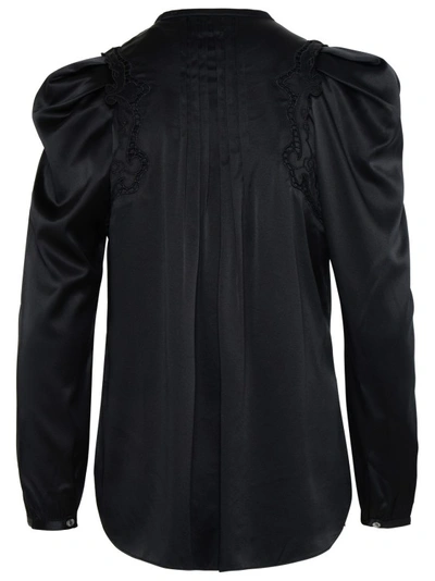 Shop Isabel Marant Joanea' Black Silk Blend Shirt