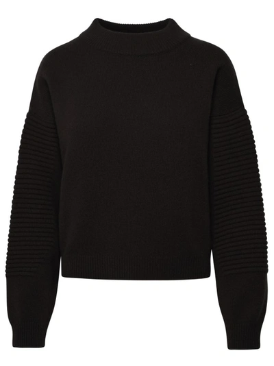 Shop Ferrari Taupe Cashmere Blend Sweater In Black