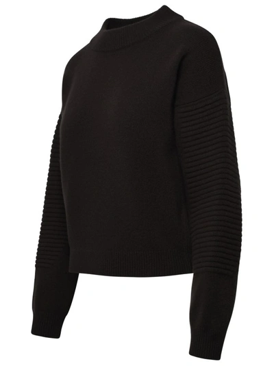 Shop Ferrari Taupe Cashmere Blend Sweater In Black