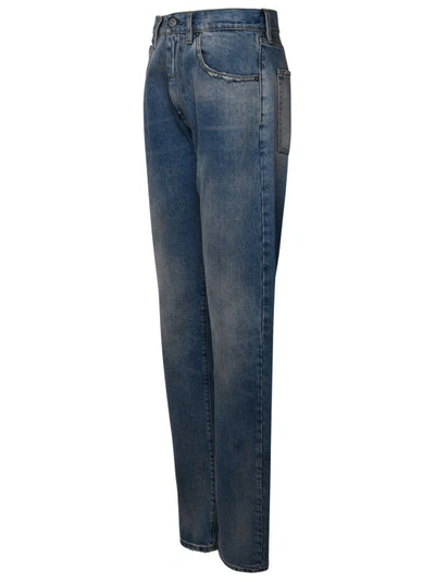 Shop Maison Margiela Light Blue Cotton Jeans In Black