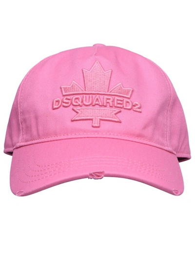 Shop Dsquared2 Pink Logo Cap