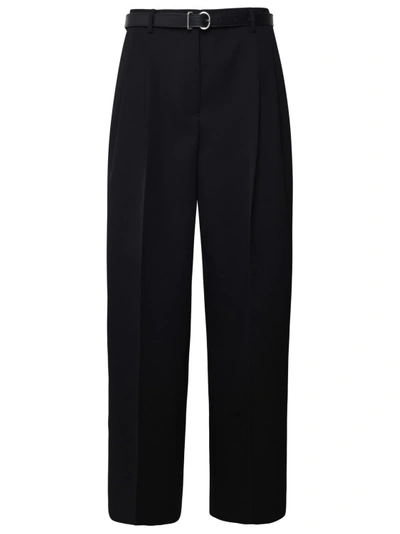 Shop Jil Sander Black Wool Pants