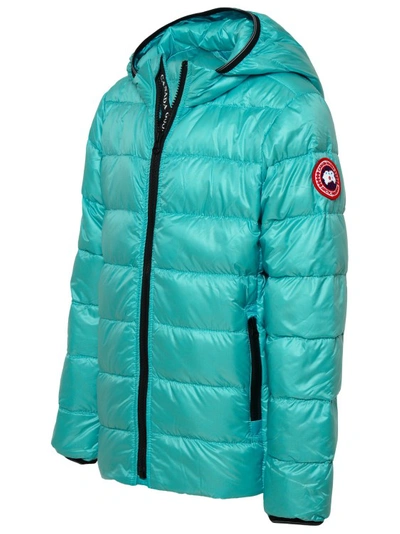 Shop Canada Goose Crofton' Teal Recycled Nylon Down Jacket In Green