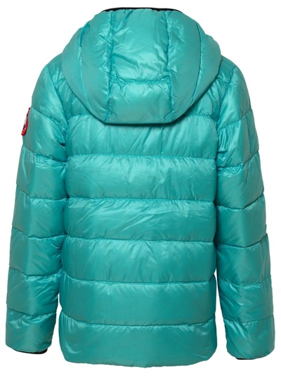 Shop Canada Goose Crofton' Teal Recycled Nylon Down Jacket In Green