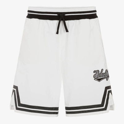 Shop Dolce & Gabbana Boys White Cotton Shorts