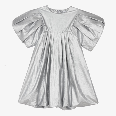 Shop Marc Jacobs Girls Metallic Silver Dress