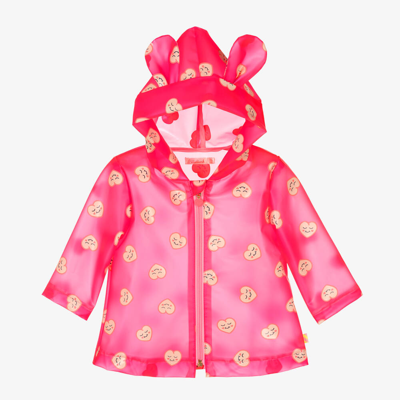 Shop Billieblush Girls Neon Pink Heart Raincoat