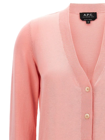 Shop Apc A.p.c. 'bella' Cardigan In Pink