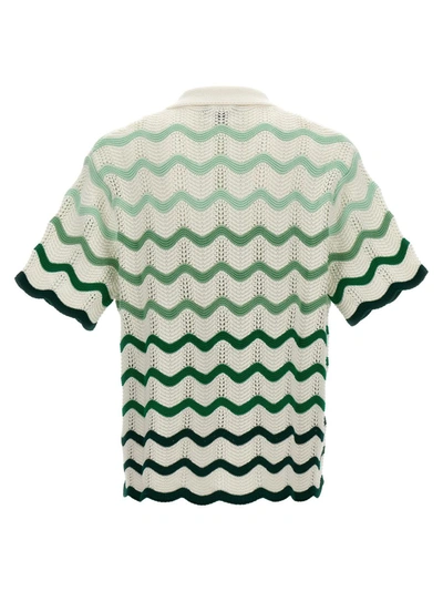 Shop Casablanca 'gradient Wave' Shirt In Multicolor