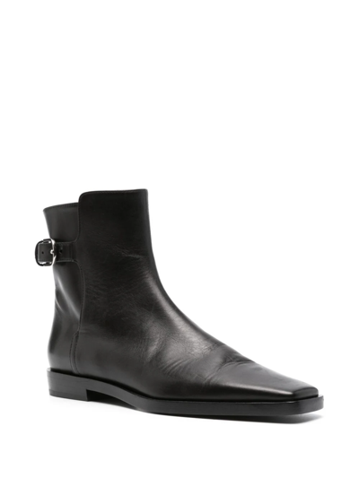 Shop Totême Toteme Belted Leather Boot