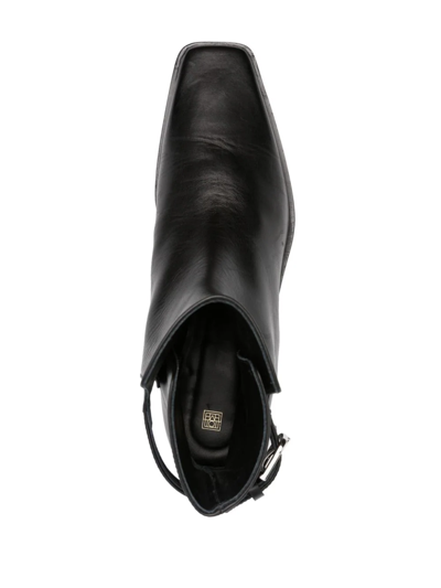 Shop Totême Toteme Belted Leather Boot