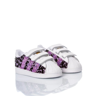 Shop Mimanera Adidas Superstar Baby Leo Purple Customized