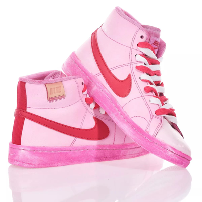Shop Mimanera Nike Pink Plastic High Custom