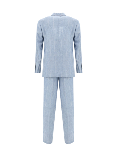 Shop Brunello Cucinelli Suit In Celeste