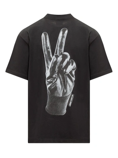 Shop M44 Label Group 44 Label Group T-shirt With Peace Print In Black