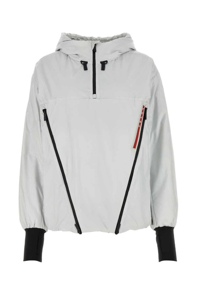 Shop Prada Jackets In Grey