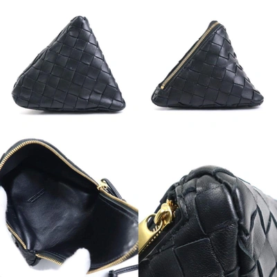 Shop Bottega Veneta Intrecciato Black Leather Clutch Bag ()