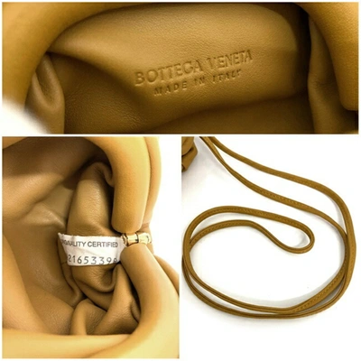Shop Bottega Veneta Mini Pouch Beige Leather Wallet  ()