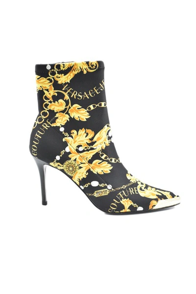 Shop Versace Pointed Toe Boots In Black