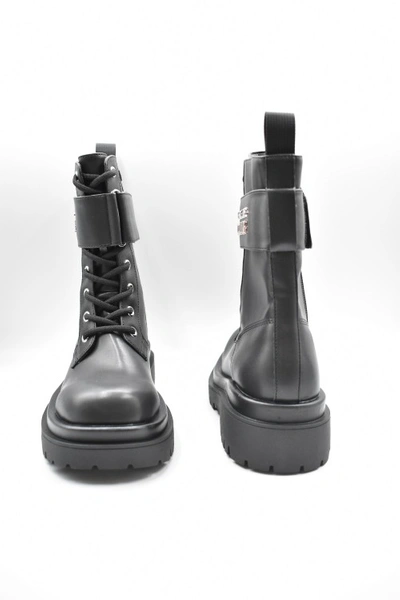 Shop Versace Black Leather Boots