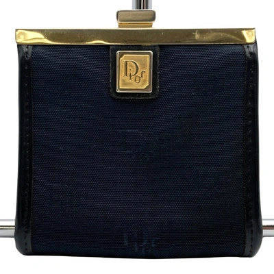 Shop Dior -- Navy Synthetic Wallet  ()