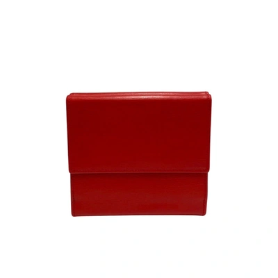 Shop Dior Red Leather Wallet  ()