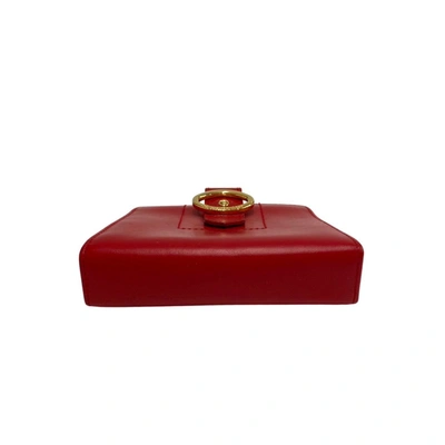 Shop Dior Red Pony-style Calfskin Wallet  ()
