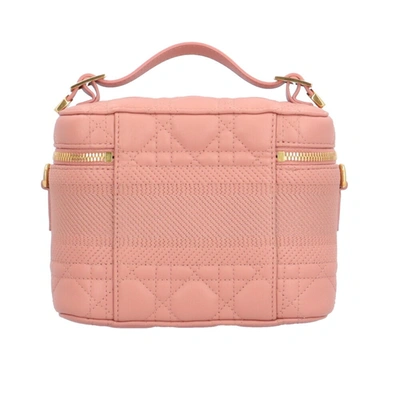 Shop Dior Vanity Travel Pink Leather Shoulder Bag ()