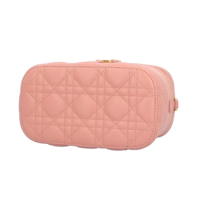Shop Dior Vanity Travel Pink Leather Shoulder Bag ()