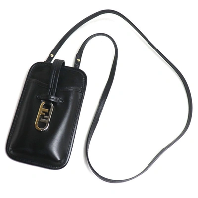 Shop Fendi Black Leather Clutch Bag ()