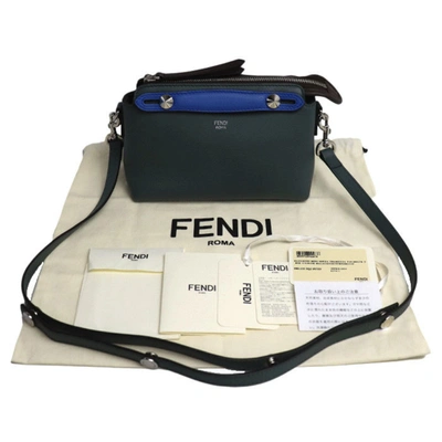 Shop Fendi By The Way Medium Green Leather Shoulder Bag ()