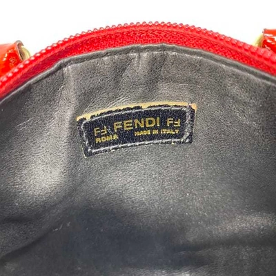 Shop Fendi Red Patent Leather Shoulder Bag ()