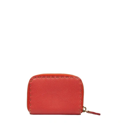 Shop Fendi Selleria Pink Leather Wallet  ()
