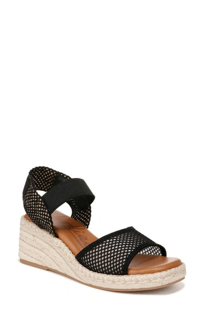 Shop Zodiac Noreen Espadrille Wedge Sandal In Black Fabric