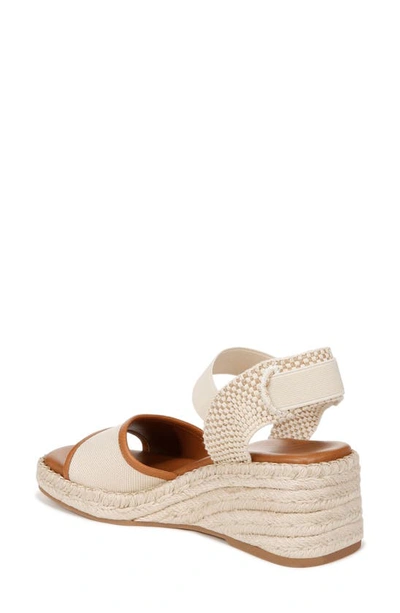 Shop Zodiac Noreen Espadrille Wedge Sandal In Bone White/ Tan Fabric