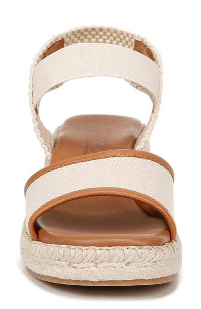 Shop Zodiac Noreen Espadrille Wedge Sandal In Bone White/ Tan Fabric