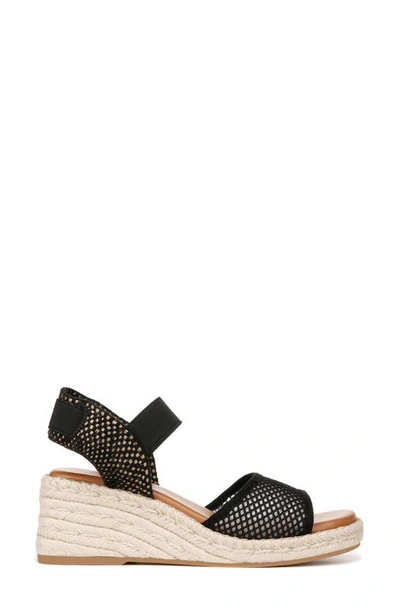 Zodiac Noreen Espadrille Wedge Sandal In Black Fabric