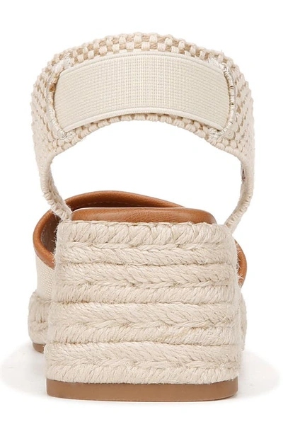 Shop Zodiac Noreen Espadrille Wedge Sandal In Bone White/ Tan Fabric