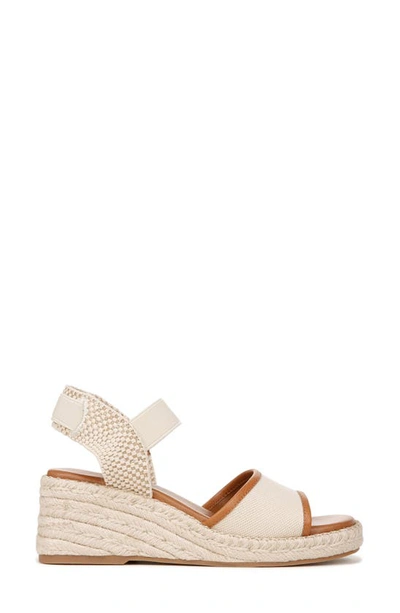 Shop Zodiac Noreen Espadrille Wedge Sandal In Bone White/ Tan Fabric