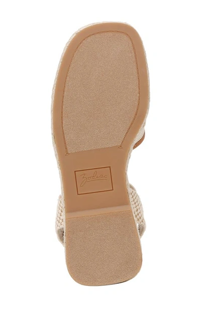 Zodiac Noreen Espadrille Wedge Sandal In Bone White/ Tan Fabric