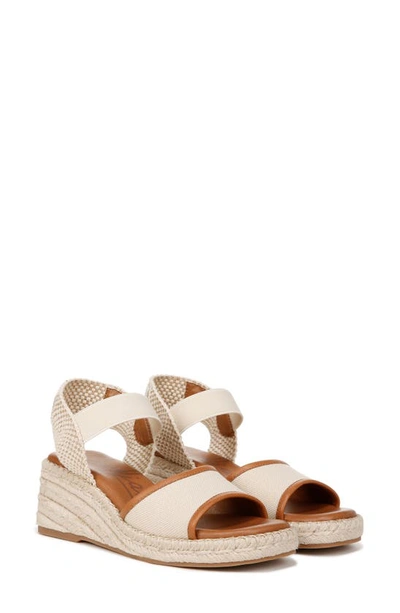 Shop Zodiac Noreen Espadrille Wedge Sandal In Bone White/ Tan Fabric