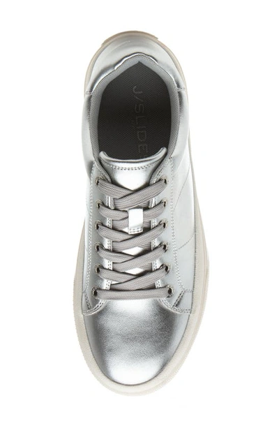 Shop J/slides Nyc Gilda Platform Sneaker In Silver